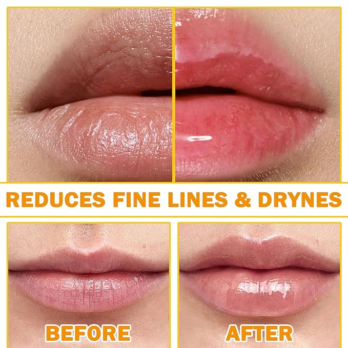 Lip Balm Honey Pot,Moisturizing Lip Balm Reduces Lip Lines,Propolis Honey Pot Lip Balm Hydrating Prevention Dry and Cracked Lip Scrubs Exfoliator,Exfoliating Lip Sleeping Mask with Brush-Velvo Beauty