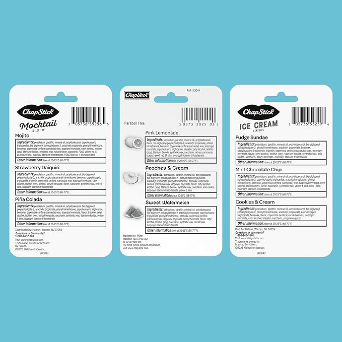 ChapStick Summer Variety Lip Balm Pack in Joyful Flavors- 0.15 Oz x 18 Sticks-Velvo Beauty