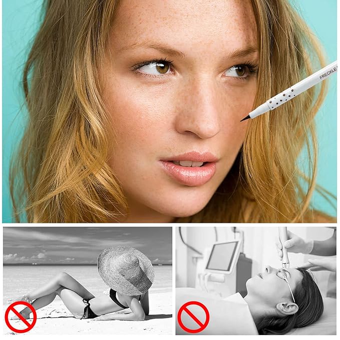 Freckle Pen, Freckle Makeup Pen for Face, Waterproof Long Lasting Quick Dry Faux Freckle Pen, Soft Artificial Freckles Makeup Face Decoration, Create Natural Sunkissed Skin (Chestnut)-Velvo Beauty