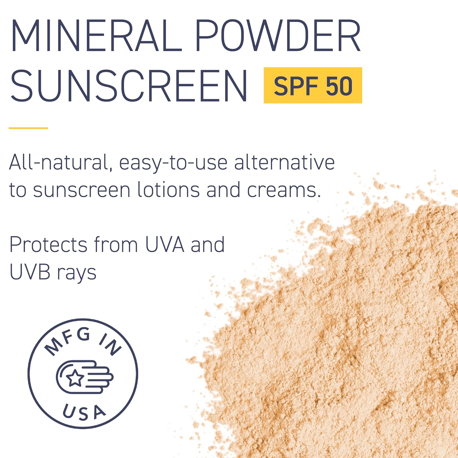 Brush On Block SPF 50 Mineral Powder Sunscreen, Translucent, Broad Spectrum, Water Resistant Face Protection, For All Skin Tones & Types, Reef Friendly, Mfg in USA-Velvo Beauty