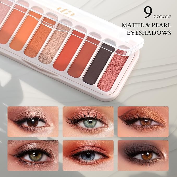 Color Nymph All In One Makeup Kit For Teens And Girls With Waterproof Handbag Makeup Kit Included 9 Colors Matte And Pearl Eyeshadow Palette Liquid Blush, Double Ended Lipgloss Concealer Brush Mascara-Velvo Beauty