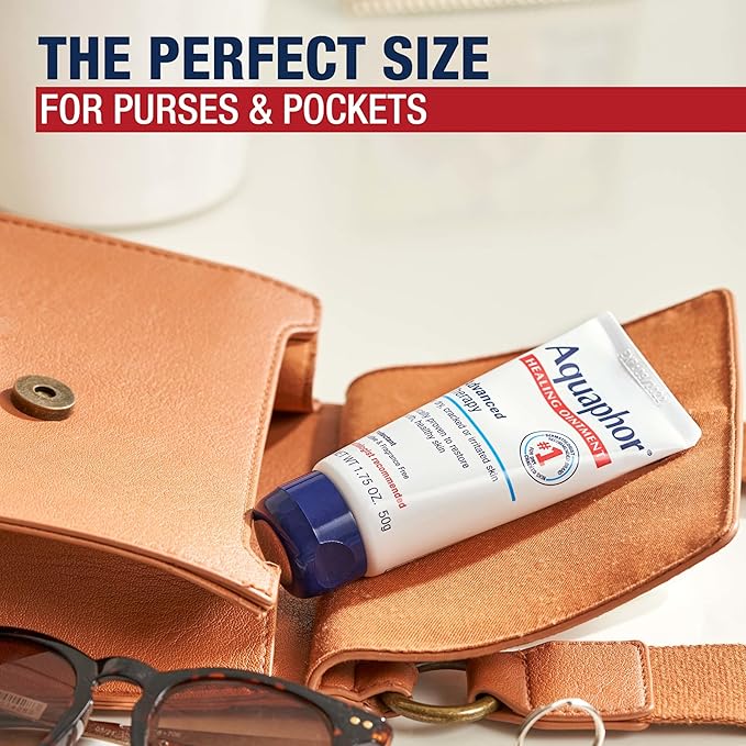 Aquaphor Advanced Therapy Healing Ointment, Hypoallergenic, Fragrance Free Body Moisturizer for Dry Skin and Minor Wound Care, Travel Size Skin Care Set, 1.75 Oz Tube, Pack of 3-Velvo Beauty