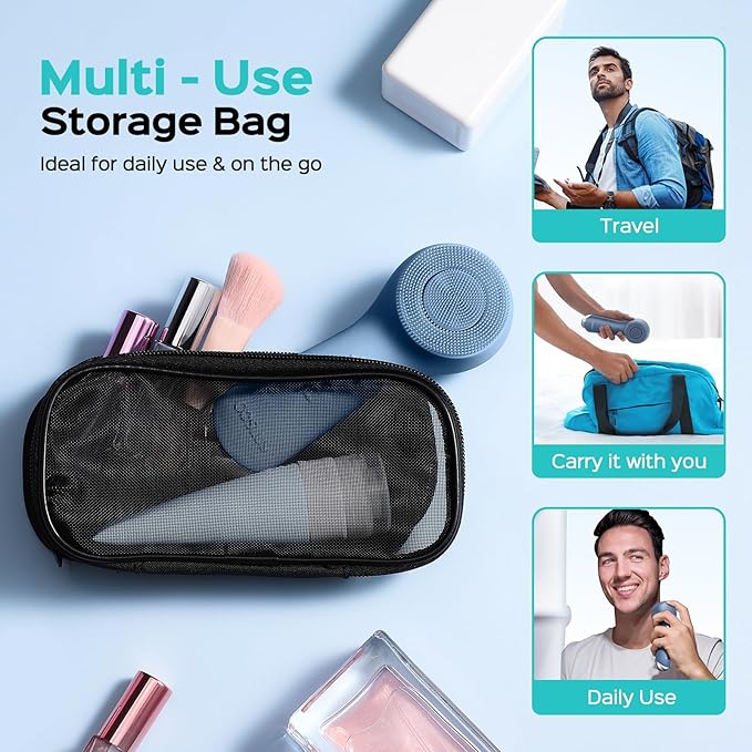 COSLUS Face Scrubber Facial Cleansing Brush: 2 in 1 Spin and Vibration Patented Tech, Silicone Electric Exfoliator Scrubber with Automatic Foaming, Waterproof Face Cleanser Brush for Men and Women-Velvo Beauty