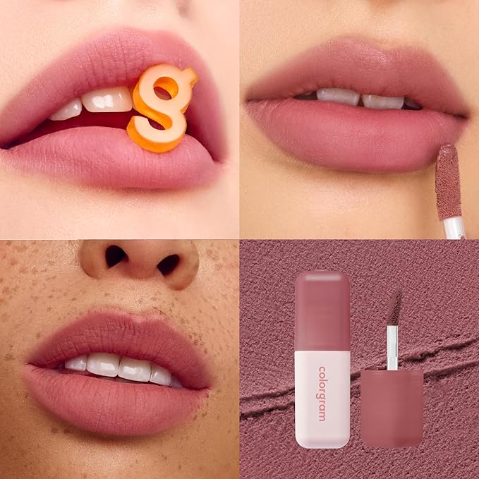 COLORGRAM NUDE BLUR TINT 07 GEEK ROSE | Soft Velvet Matte Lip Stain & Cheek Tint-Velvo Beauty