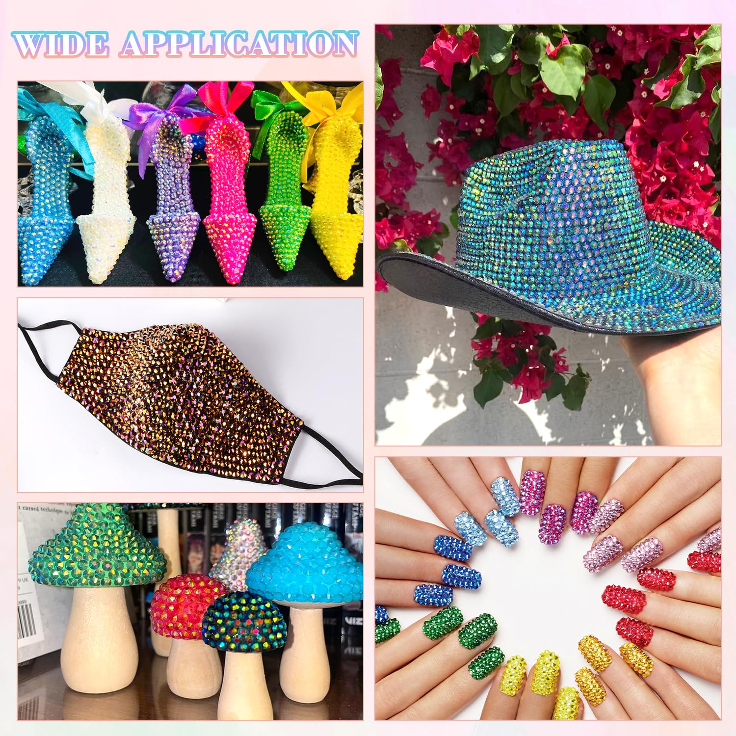 30000Pcs Resin Rhinestones for Bedazzling with B7000 Jewelry Glue, 3MM Colorful Gems Flatback Rhinestones for Crafting, Crystal for DIY Crafts Clothing Tumblers Mugs Shoes Fabric Decor Nail Art-Velvo Beauty