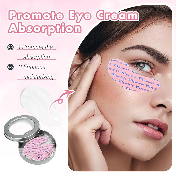 Under Eye Patches Silicone, 3 Pairs Reusable Under Eye Patches With Metal Eye Cream Applicator, Reusable Under Eye Mask Eye Pad For Minimize Fine Lines Wrinkles, Visible Metal Case-Velvo Beauty