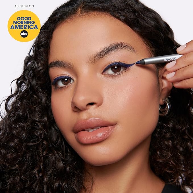 Wonderskin Eyeliner Pencil, 1440 Longwear Blue Glitter Eyeliner Pencil - Waterproof, Sharpenable & Smudge Proof-Velvo Beauty