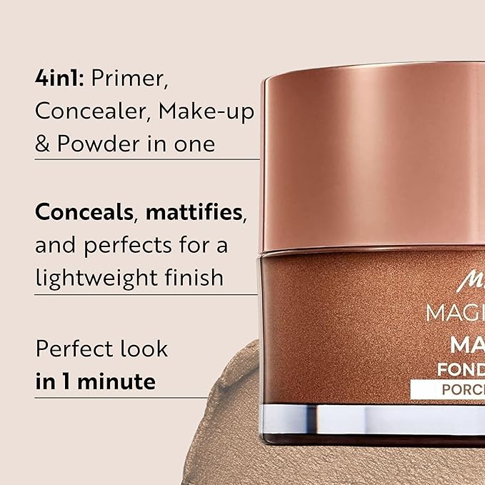 M. Asam Magic Finish Porcelain Teint Make-Up Mousse (1.01 Fl Oz) – 4in1 Primer, Foundation, Concealer & Powder With Buildable Coverage, Adapts To Fair Skin Tones, Leaves Skin Looking Flawless-Velvo Beauty
