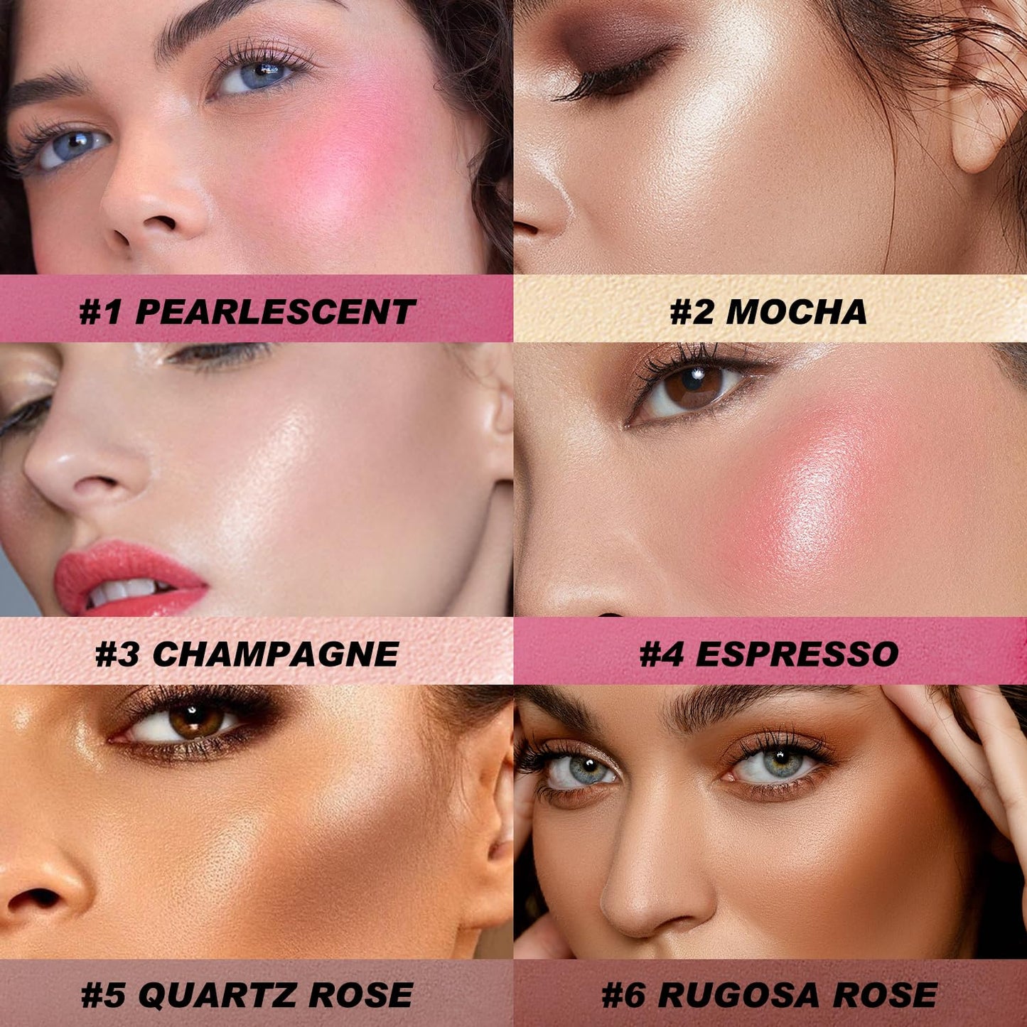 6 Colors Cream Contour Stick Makeup Kit, Shades with Blush, Highlighter and Bronzer,Double Ended Contour Stick for Cheeks, Waterproof and Long Lasting, Matte and Dewy Finish (Set B)-Velvo Beauty