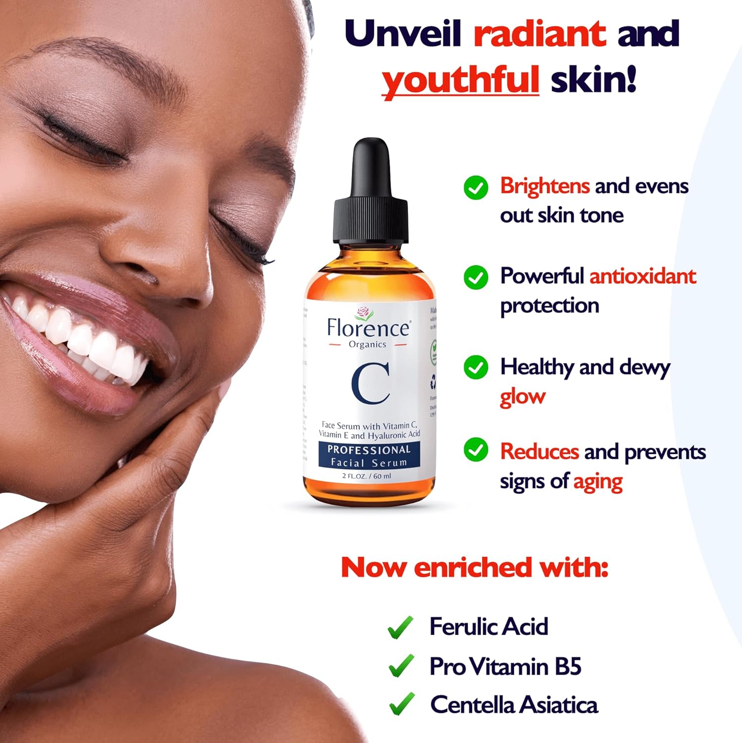 Vitamin C Serum For Face – Anti-Aging Facial Serum with Vitamin C, Hyaluronic Acid, Niacinamide, B5 & Vit E. Brightening Facial Essence for Dark Spots, Fine Lines, Wrinkles & Glowing Skin, 2 Fl Oz-Velvo Beauty