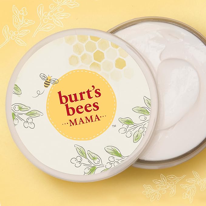 Burt's Bees Mama Belly Butter Stretch Mark Cream for Pregnancy Massages Body & Reduces Scar Appearance, Prenatal & Postnatal Tummy Skin Care, Shea Butter & Vitamin E Rich Formula, 6.5 Oz Tub-Velvo Beauty