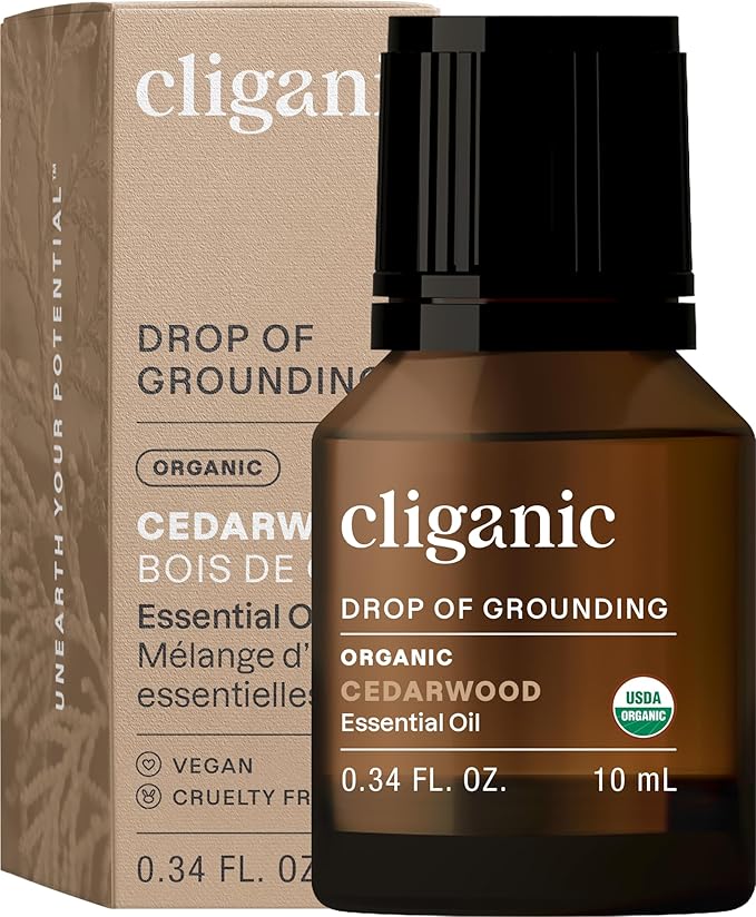 Cliganic Organic Cedarwood Essential Oil - 100% Pure Natural Undiluted, for Aromatherapy Diffuser | Non-GMO Verified (Packaging May Vary)-Velvo Beauty
