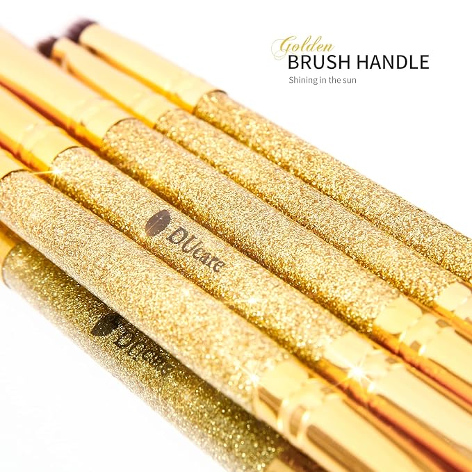DUcare Eyeshadow Brushes Set Duo End Eye Makeup Brushes Professional Eyeshadow Brush set 5Pcs Travel Concealer Eyebrow Eyelash Eye Liners Blending-Velvo Beauty