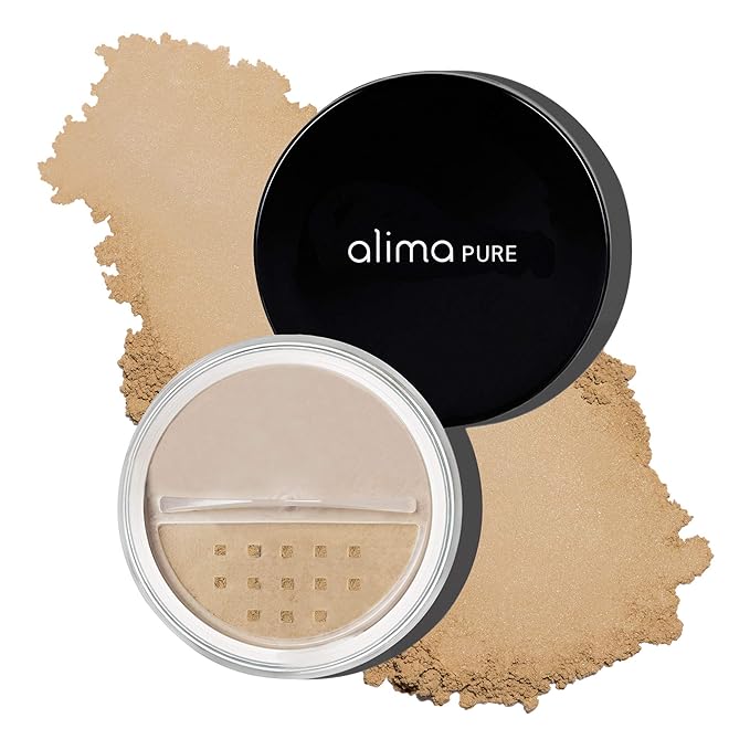 Alima Pure Matte Foundation Loose Mineral Powder Foundation Makeup, Loose Powder Makeup Oil Free Talc Free Powder, Natural Makeup Mineral Foundation Full Coverage Natural Foundation Powder .15 oz/4.5g-Velvo Beauty