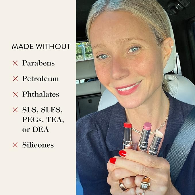 goop Beauty Lip Balm Trio | Clean Moisturizer for Chapped, Cracked & Dry Lips | Clear, Peony, & Tomato | Tinted for Sheer Color | Petroleum Free | 0.16 fl oz Each-Velvo Beauty