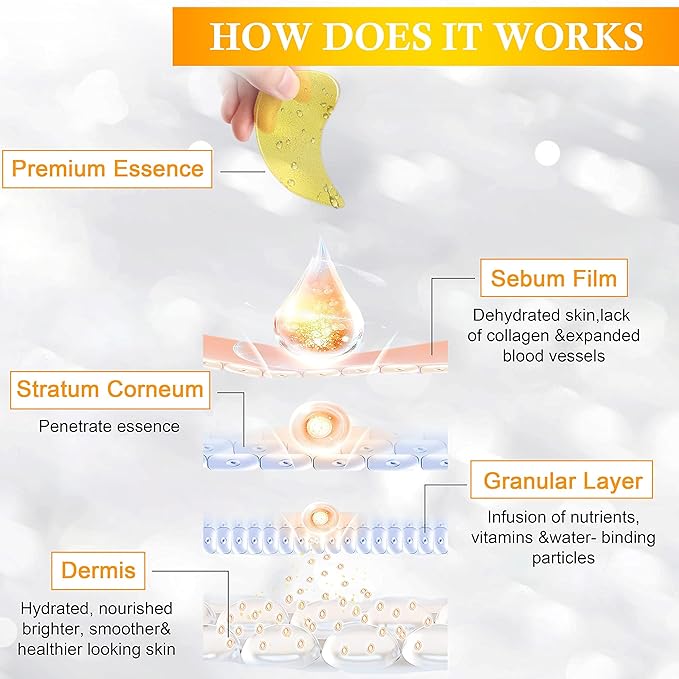 24K Gold Under Eye Patches Gel Eye Pad Hot Cold Eye Mask,Eye Masks Skincare for Removing Dark Circles and Puffiness,Reduce Wrinkles,Eye Bags and Fine Lines (68 Pcs-Velvo Beauty