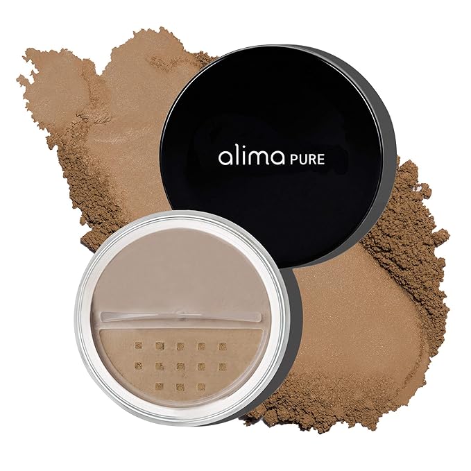 Alima Pure Matte Foundation Loose Mineral Powder Foundation Makeup, Loose Powder Makeup Oil Free Talc Free Powder, Natural Makeup Mineral Foundation Full Coverage Natural Foundation Powder .15 oz/4.5g-Velvo Beauty