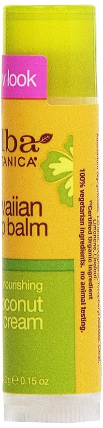 Alba Botanica Coconut Cream Lip Balm, 0.15 oz-Velvo Beauty