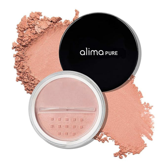 Alima Pure Loose Mineral Blush, Powder Blush Makeup, Cheek Tint Face Blushes with Satin Matte Finish, Pink Blush Makeup, Talc Free Blush, Natural Blush for cheeks Vegan Blush .15 oz/ 4.5 g-Velvo Beauty