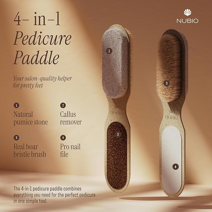 Nubio Foot Spa Collection for Women & Men - Exotic Hydration & Pampering for Dry Feet - Includes 6 x Foot Peel Masks, 2lb Epsom Salt Foot Soak, 5oz Moisturizing Milk, & All-in-1 Pedicure Paddle-Velvo Beauty