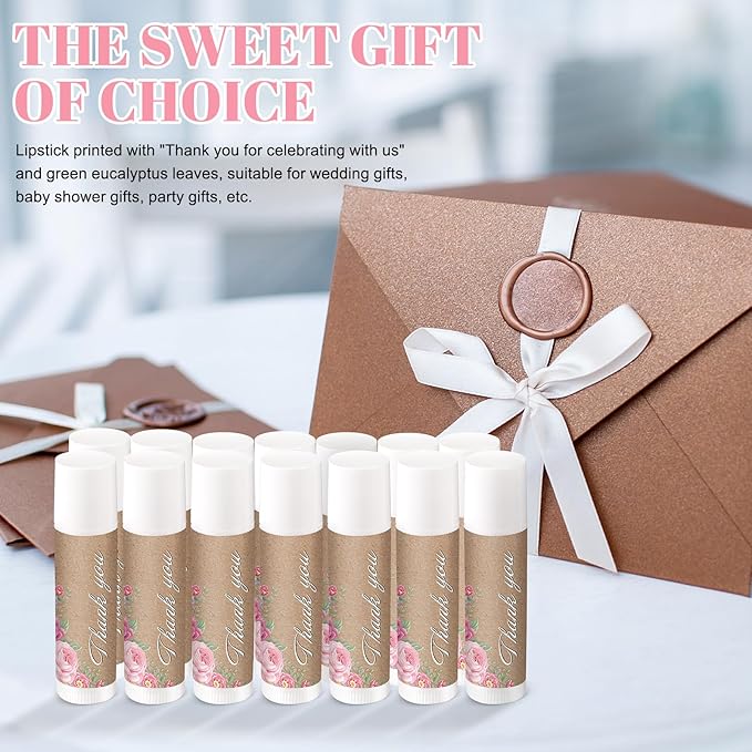Demissle Jasmine Moisturizing Lip Balm, 40 Pcs Bulk - Thank You for Celebrating with Us, Wedding Favors, Bridal Showers-Velvo Beauty