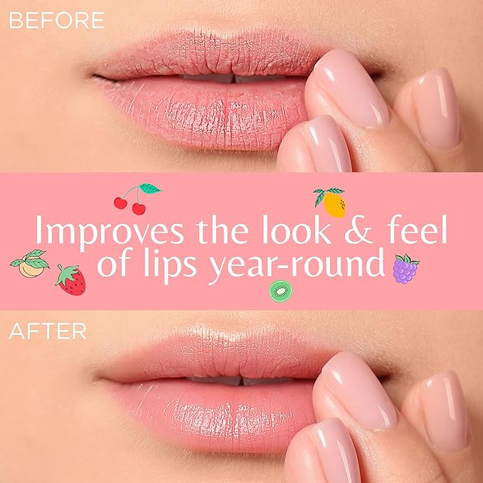 Expressions 5pc Lip Butter Collection - Simply Sweet Fruit Flavored Lip Butter Balm Set | Moisturizing Squeeze Tube Lip Butters for Everyday Lip Care and Lip Repair-Velvo Beauty