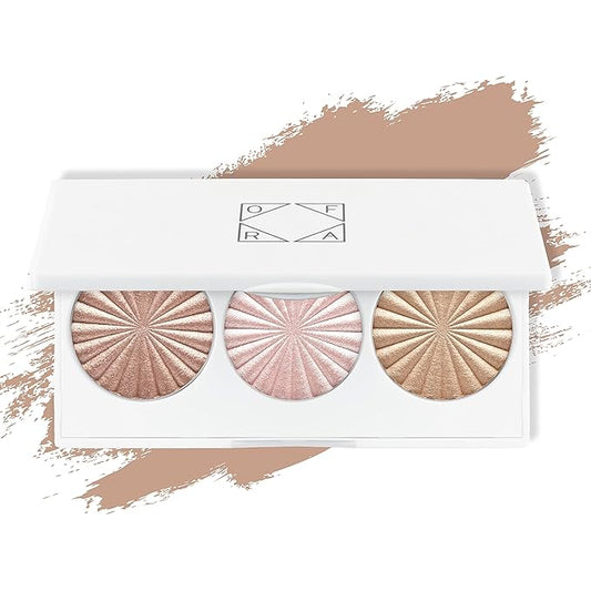 Ofra Cosmetics Rodeo Drive Highlighter - Champagne Highlighter Makeup Palette for Cheeks, Nose, Eyes - Liquid to Baked Powder, Highly-Pigmented, Vegan Formula - Buttery Smooth, Long-Lasting - 10g-Velvo Beauty