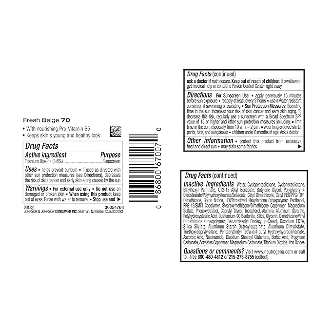 Neutrogena Healthy Skin Liquid Makeup Foundation, Broad Spectrum SPF 20 Sunscreen, Lightweight & Flawless Coverage Foundation with Antioxidant Vitamin E & Feverfew, Fresh Beige, 1 fl. oz-Velvo Beauty