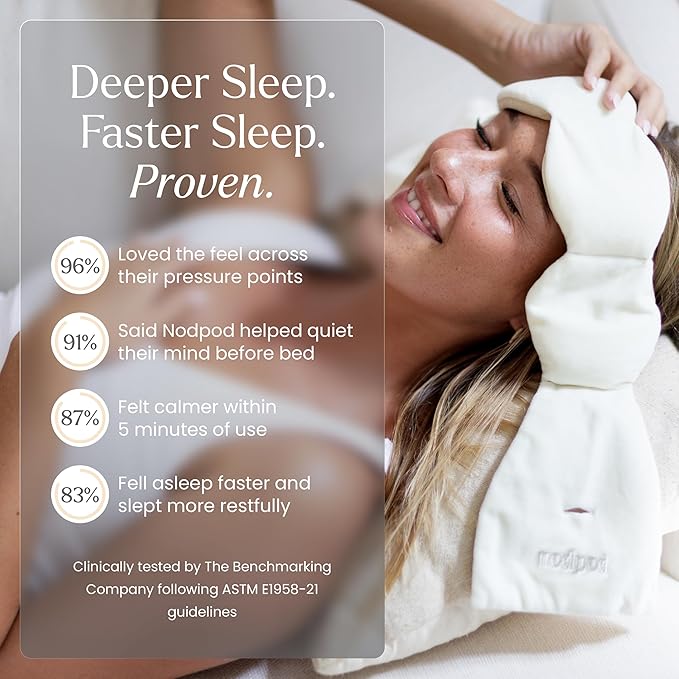Nodpod Gentle Pressure Sleep Mask | Patented Light Blocking Design for Sleeping, Traveling & Relaxation - Bone-Velvo Beauty