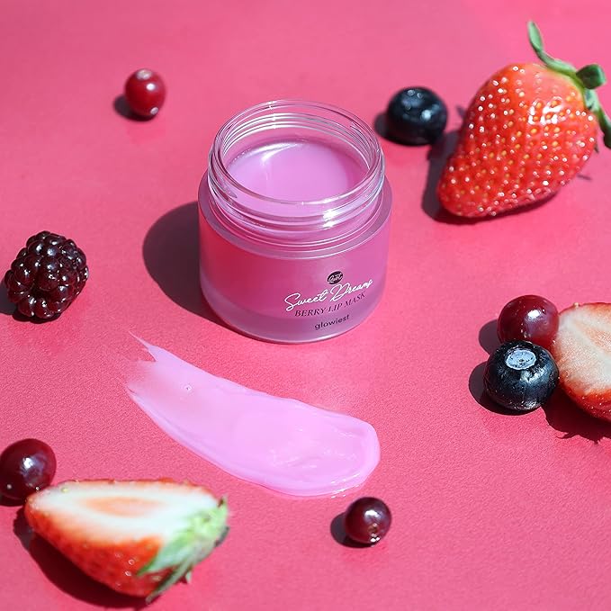 Sweet Dreams Lip Mask: Nourishing, Plumping and Hydrating Lip Balm | Ecofriendly Lip Sleeping Mask | Hyaluronic Acids + Vitamin C + Shea Butter + Antioxidants | Berry - 0.7 oz.-Velvo Beauty