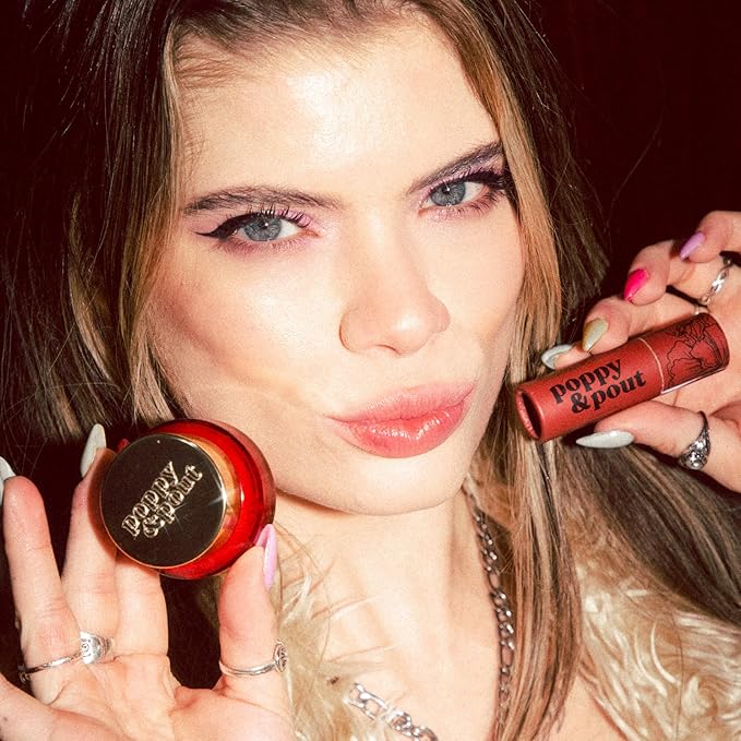 Poppy & Pout Cinnamint Jumbo Lip Balm | All Natural Lip Balms & Moisturizers | Hydrates with Beeswax, Vitamin E, Organic Coconut Oil | Cruelty-Free | Lip Balm in Recyclable Cardboard Tube-Velvo Beauty