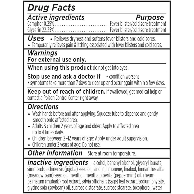 Burt's Bees Cold Sore Treatment and Medicated Lip Balm, College Back to School Dorm Essentials, With Menthol and Eucalyptus Oil, Natural Origin Skincare, 2 Tubes, 0.07 oz./0.15 oz.-Velvo Beauty