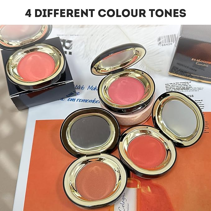 Face Blush for Cheeks Waterproof Smooth Creamy Formula, Matte Finish Buildable Lightweight Cream Blush Balm Create a Natural, Long Lasting Makeup Brightens Facial Radiance (Khaki)-Velvo Beauty