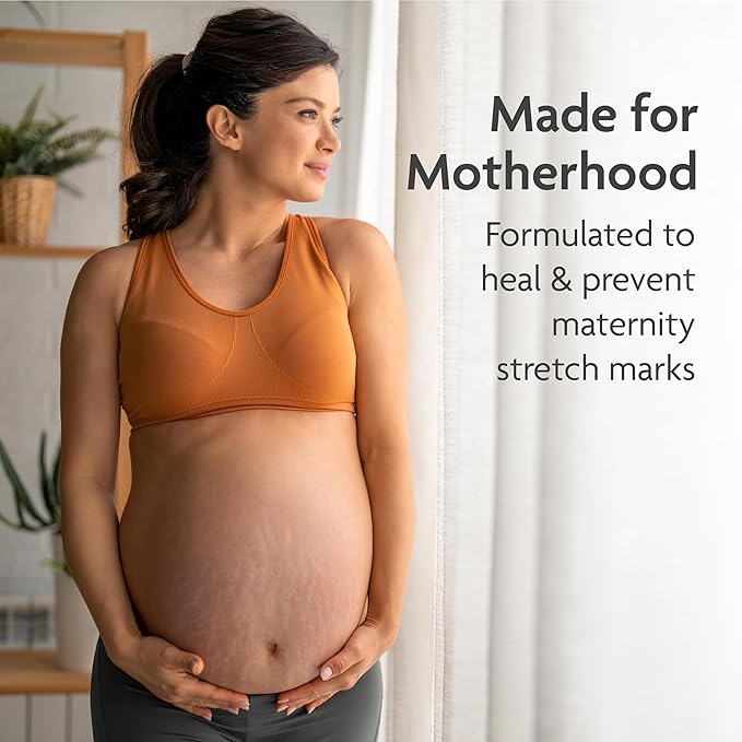 TriLASTIN Belly Oil (3.4oz), Stretch Mark Oil, Belly Oil for Pregnant Women, Serum for Scars and Stretchmarks, Body Oil, Paraben-Free and Hypoallergenic-Velvo Beauty