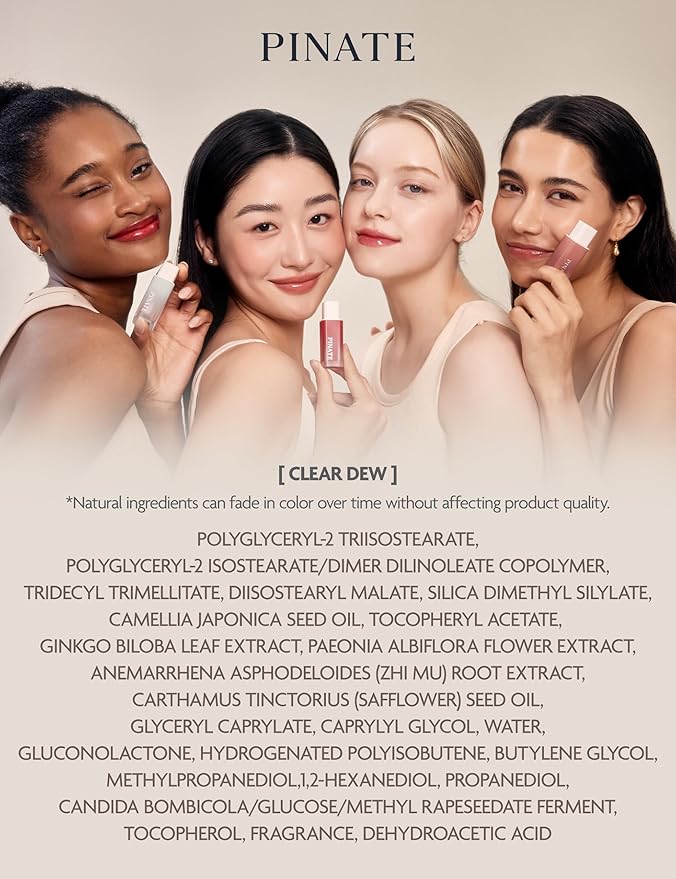 Natural Bloom Korean Lip Oil Serum 0.14 fl oz | Moisturizing Lip Booster Plumping Oil Serum Enriched w/Camellia & Safflower Oils | Non-Irritating Clear Lip Gloss with Glazed Finish (Clear Dew)-Velvo Beauty