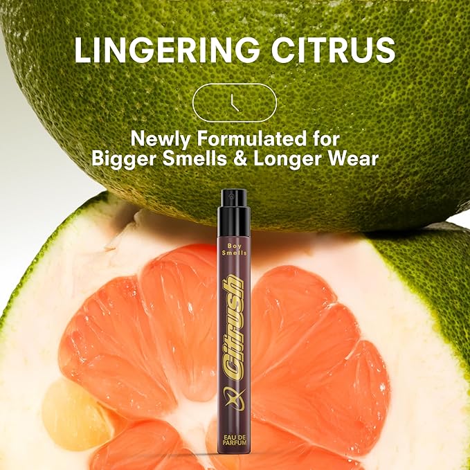 Boy Smells CITRUSH Travel Spray – Citrus Woody Eau de Parfum with Pomelo, Black Pepper & Ripe Musk – Long-Lasting Unisex Perfume in Compact 10mL Size-Velvo Beauty