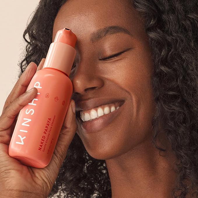 Kinship Naked Papaya Hydrating Gentle Cleanser | Natural Cream Face Wash | Vitamin E, Jojoba Oil Facial Cleanser | Makeup Remover | Sensitive Skin Care (5.25 Oz)-Velvo Beauty