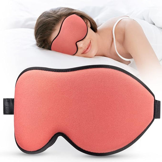 LitBear Sleep Masks for Women, Sleep Eye Mask for Sleeping, Comfortable Night Sleeping Mask, Soft Contoured Eye Cover for Sleeping with Elastic Strap for Side Sleeper Flying Shift Worker Light Sleeper-Velvo Beauty