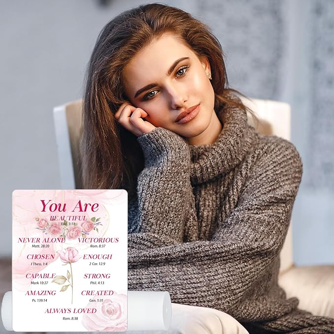 50 Pack Lip Balm Religious for Women Lip Balm with Scripture Bulk Sticks Christian Lip Balms Gifts Faith Bible Verse Scripture Inspirational Gift Party Favors Coworkers 10 Styles Floral-Velvo Beauty