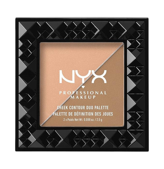 NYX PROFESSIONAL MAKEUP Cheek Contour Duo Palette, Two To Tango, 0.18 Ounce-Velvo Beauty