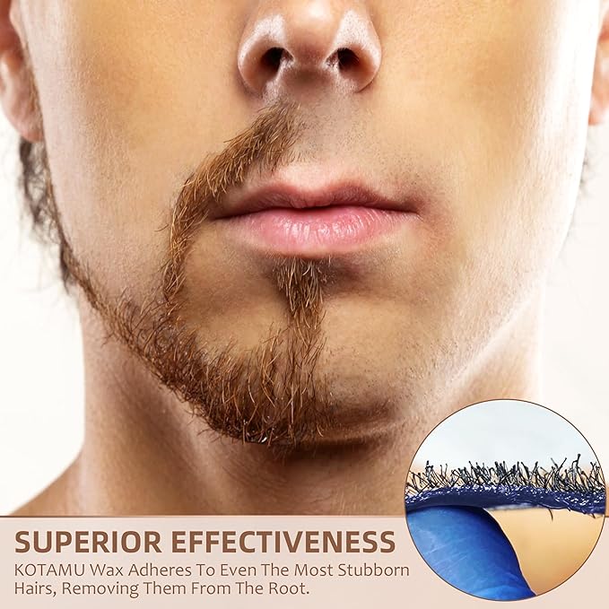 KOTAMU Waxing Kit for Women & Men, Wax Warmer for Hair Removal, Digital Wax Kit with Silicone Pot，Ideal for Face Eyebrow Arm Legs Armpit &Sensitive Skin, Cherry Waxing Machine for Home Salon Use-Velvo Beauty