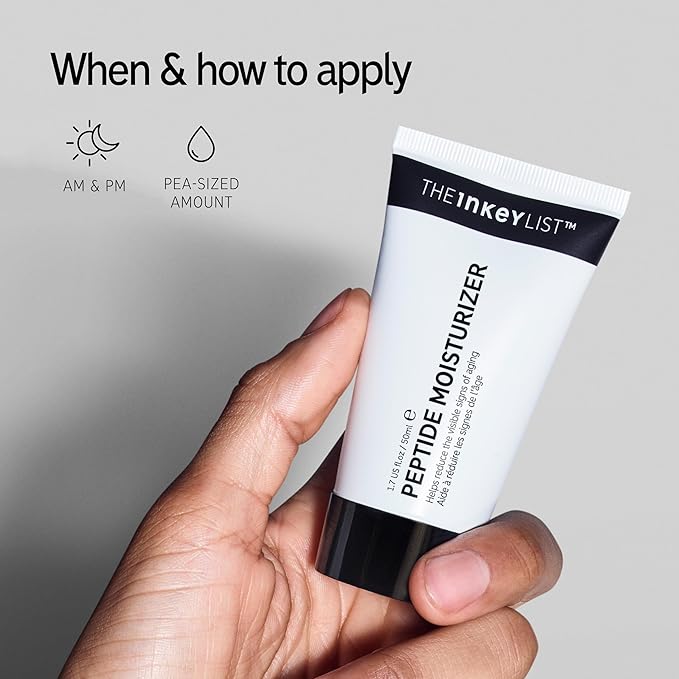 The INKEY List Peptide Moisturizer, Face Moisturizer for Dry Skin, Reduce Appearance of Fine Line & Wrinkles, Hydrate Skin, 1.69 fl oz-Velvo Beauty