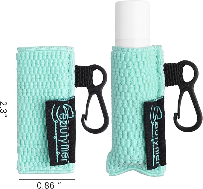 Beautyflier Cute Elastic Lip Balm Holder Keychain, Lipstick Sleeve Chapstick Sleeve Holder for Burts Bees Chapstick-Velvo Beauty