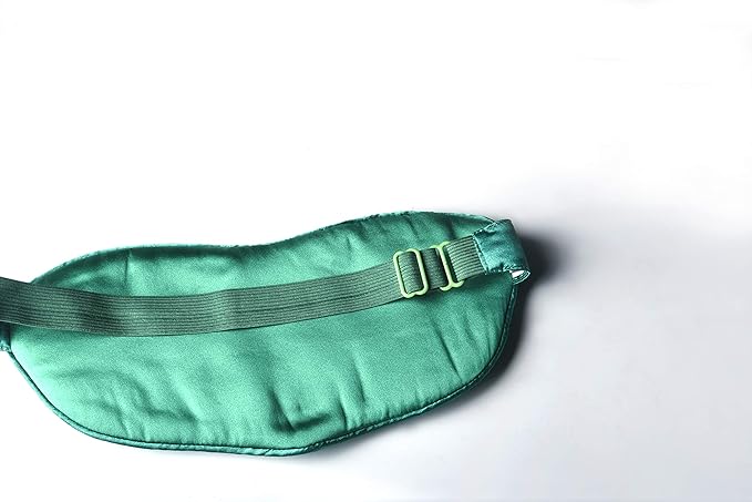 Silk Heated Sleep Eye Mask for Dry Eyes - Stye Treatment Graphene Eye Patches Hot Compress for Eyes, Relieves Dark Circles and Under-Eye Puffiness Belpharitis, Breathable eyeshade for Women Green-Velvo Beauty