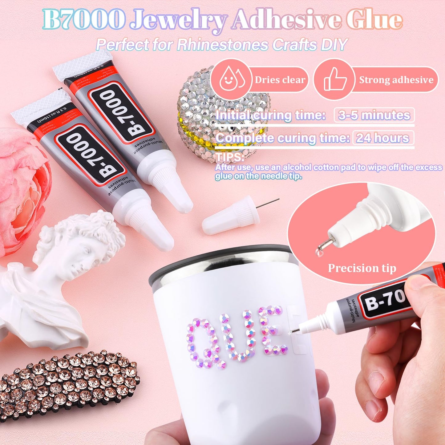 30000Pcs Resin Lavender Purple AB Rhinestones for Bedazzling Crafting with b7000 Jewelry Glue, Bulk Flatback Gems Bedazzler Kit for Crafts Clothes Fabric Nail Diamond Art, Assorted Size 2/3/4/5/6mm-Velvo Beauty