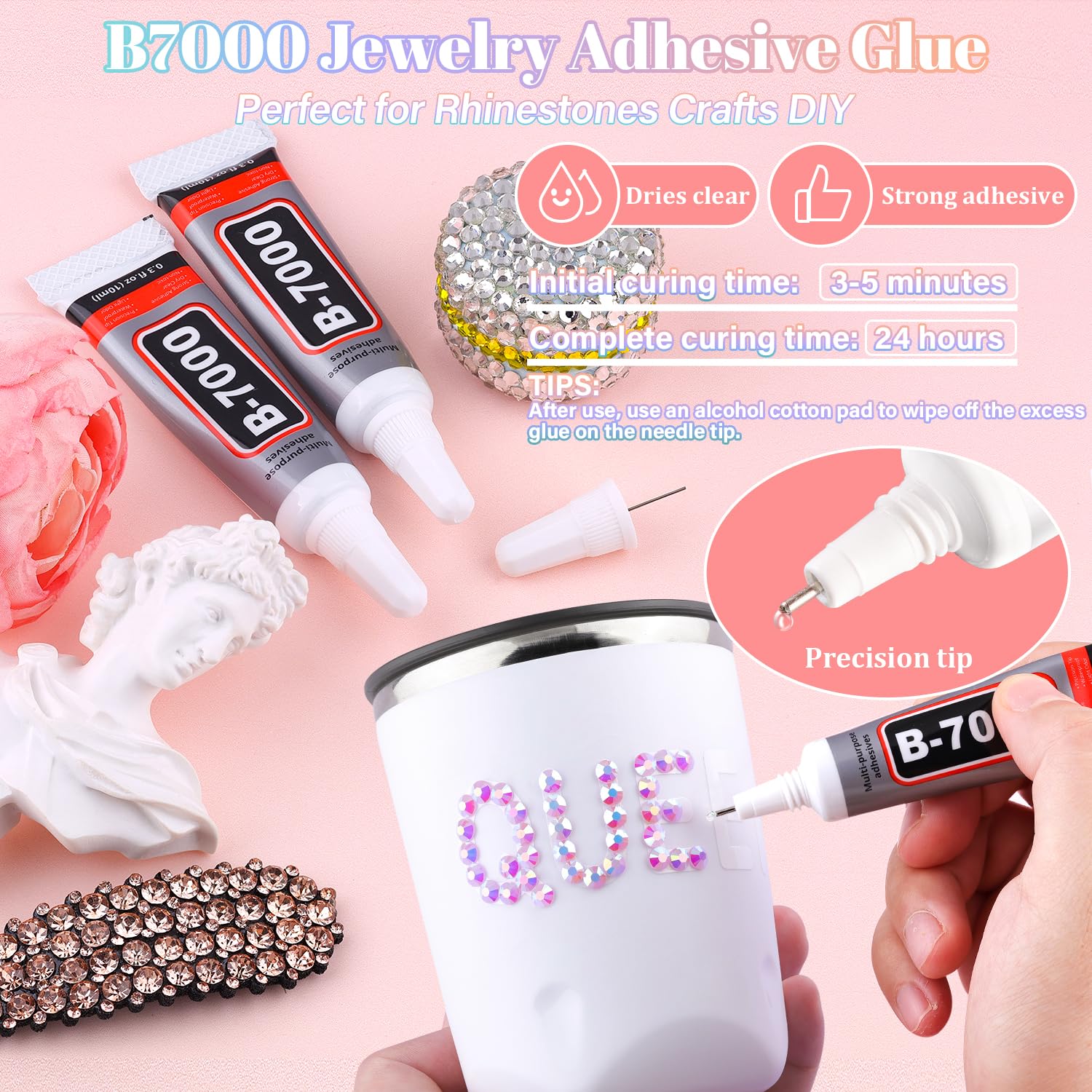 30000Pcs Resin Lavender Purple AB Rhinestones for Bedazzling Crafting with b7000 Jewelry Glue, Bulk Flatback Gems Bedazzler Kit for Crafts Clothes Fabric Nail Diamond Art, Assorted Size 2/3/4/5/6mm-Velvo Beauty