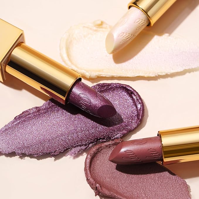 Oulac Glitter Lipstick for Women with Metallic 3D Shine Lightweight Hydrating Formula, High Impact Lip Color, Vegan & Gluten Free Beauty, Sheer Coverage Lip Makeup, Crystal Veil(27)-Velvo Beauty