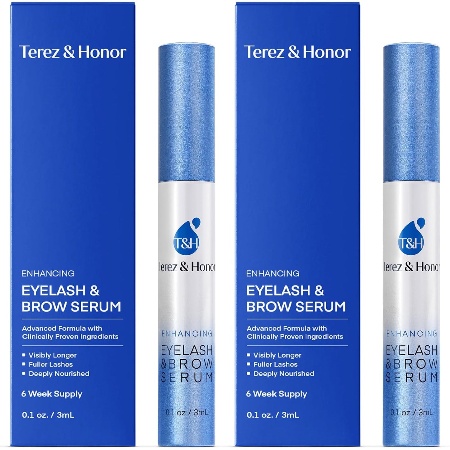 Terez & Honor Advanced Enhancing Eyelash and Eyebrow Serum (Eyelash Serum - 2 Pack)-Velvo Beauty