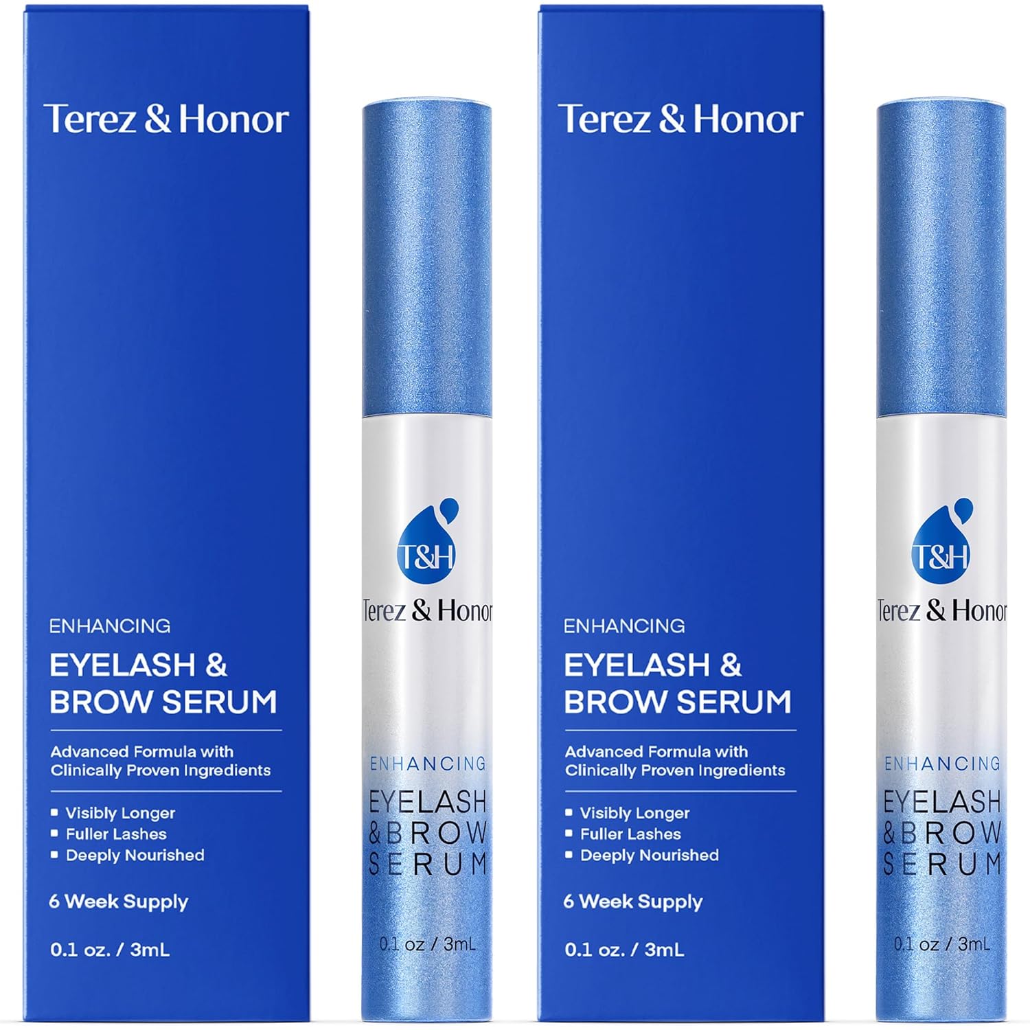 Terez & Honor Advanced Enhancing Eyelash and Eyebrow Serum (Eyelash Serum - 2 Pack)-Velvo Beauty