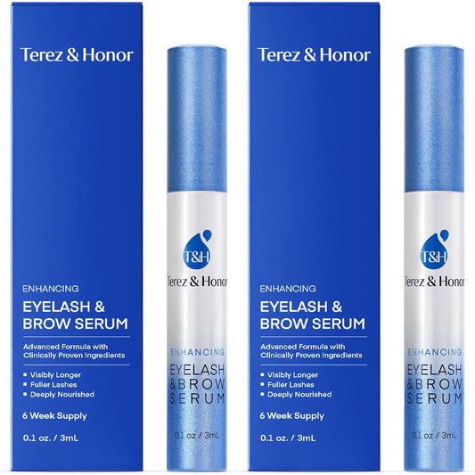Terez & Honor Advanced Enhancing Eyelash and Eyebrow Serum (Eyelash Serum - 2 Pack)-Velvo Beauty